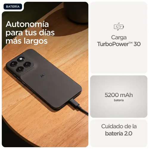 moto g77 17,3 cm (6.8") Ranura híbrida Dual SIM Android 16.0 5G USB Tipo C 8 GB 512 GB 5200 mAh Negro - Imagen 11