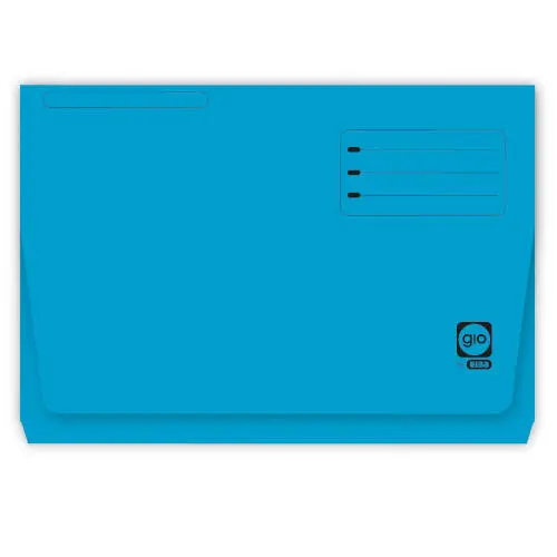 SUBCARPETA CON BOLSA Y SOLAPA INTENSAS 320 GRS FOLIO COLOR AZUL G..