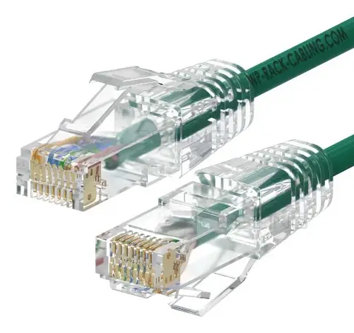 WPC-PAT-6AU030G-S cable de red Verde, Transparente 3 m Cat6a U/UTP (UTP)