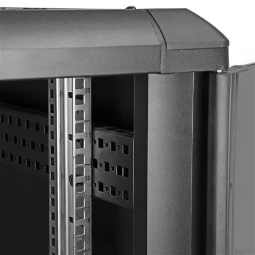 Armario Rack para Servidores 22U 19" 4 Columnas - Rack de Servidores con Cerradura y Seguro - Rack con Ruedas y Carriles de Montaje Ajustables para Equipo de Red - Imagen 1