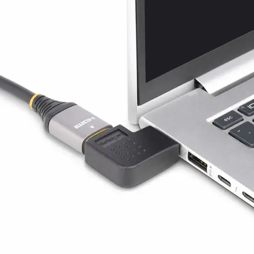 Adaptador HDMI 2.0 Acodado a la Derecha - Macho a Hembra - Adaptador HDMI en Ángulo Recto - Ahorrador de Puertos HDMI de Alta Velocidad 4K 60Hz - Imagen 6