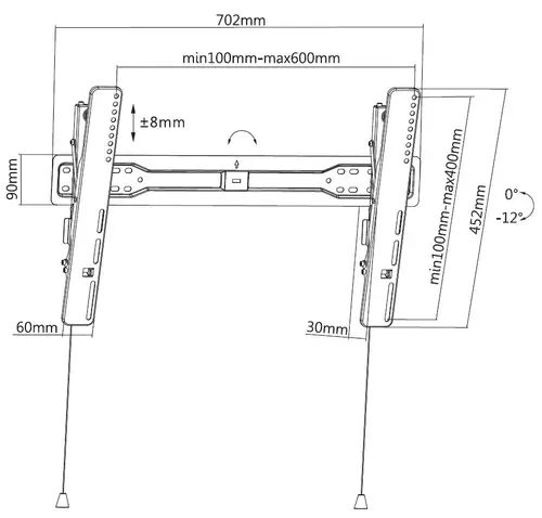 650317 Soporte de pared para televisor ultrafino de 37"-70 - Imagen 18