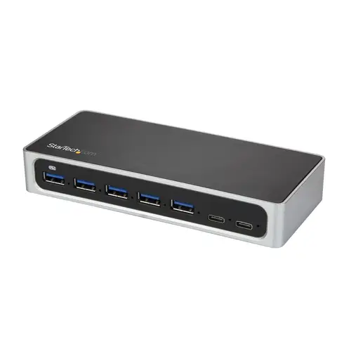 Hub Concentrador USB 3.0 USB C a 5x USB-A y 2x USB Tipo C de 7 Puertos - 5Gbps - Ladrón USBC Alimentado - Imagen 1