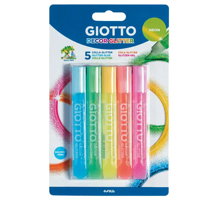 B.5UN GIOTTO GLITTER GLUE NEON 10.5ML 545300