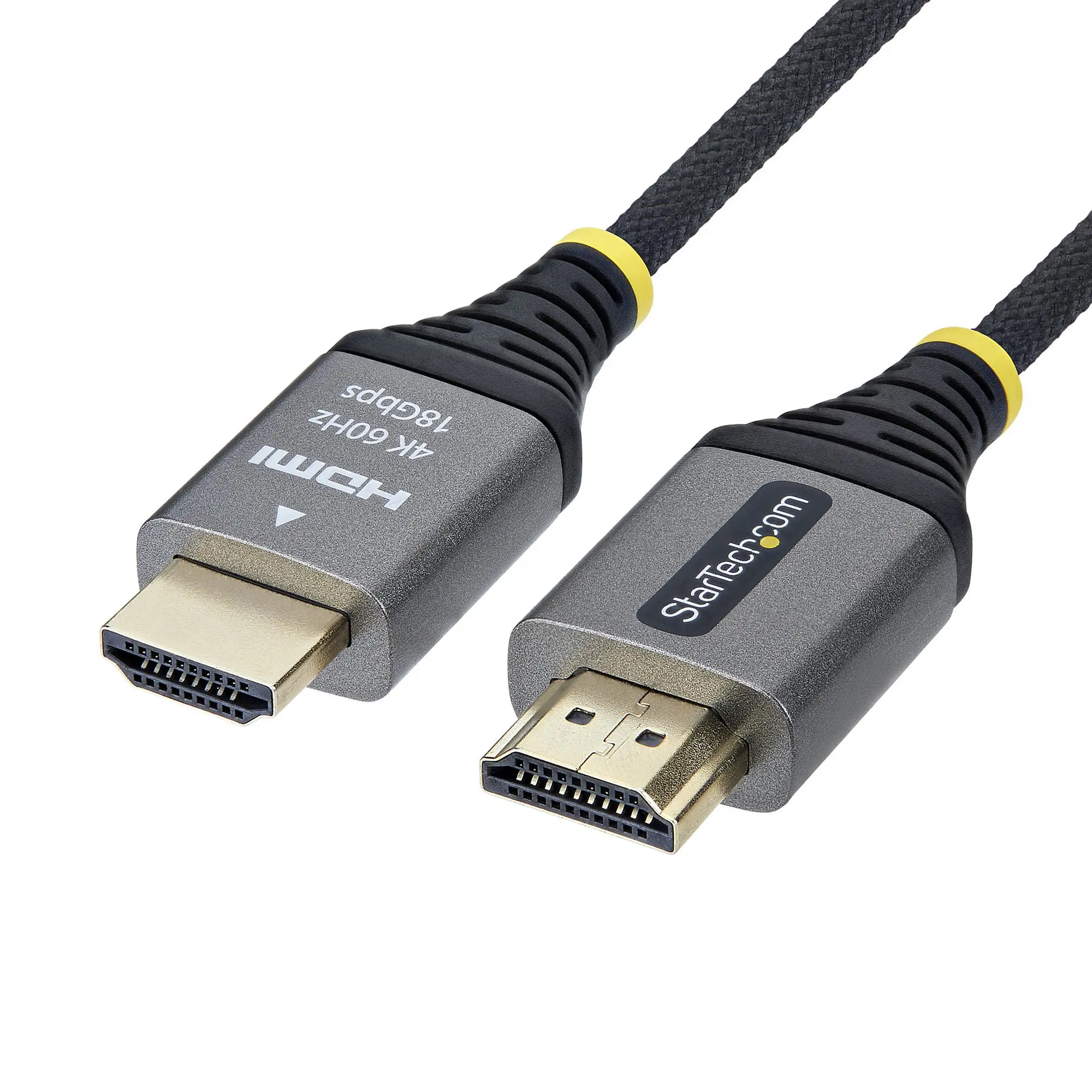 Cable HDMI Certificado Premium de Alta Velocidad de 1m - Ultraflexible - Trenzado - 4K 60Hz/1440p 144Hz - HDR10/ARC - 18Gbps