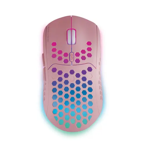MMW3P, Ratón Gaming Inalámbrico, RGB Flow, Ultraligero 79g, 3200DPI, Rosa - Imagen 1