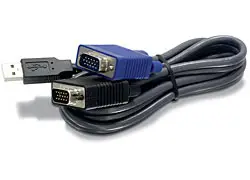 TK-CU15 cable para video, teclado y ratón (kvm) Negro 4,5 m
