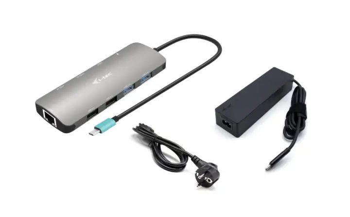 Metal USB-C Nano 2x Display Docking Station with PD 100 W + Charger 100W