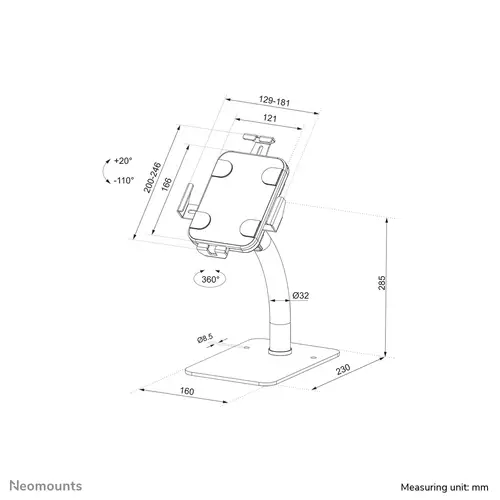 DS15-625BL1 Soporte de escritorio para tablet 7.9-11" - bloqueable - universal - Imagen 18
