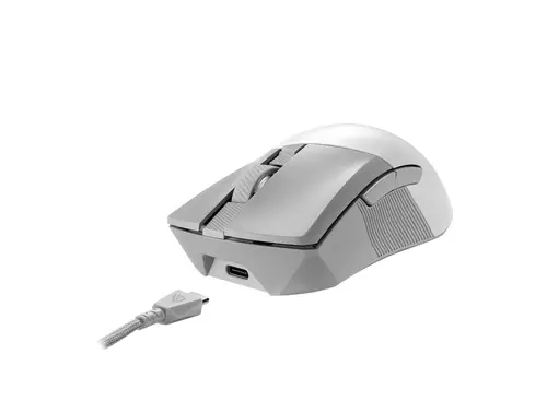 ROG Gladius III Wireless Aimpoint White ratón Juego mano derecha RF Wireless + Bluetooth + USB Type-A Óptico 36000 DPI - Imagen 3