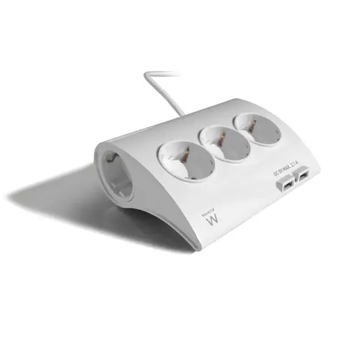 EW3935 base múltiple 1,5 m 5 salidas AC Interior Blanco - Imagen 1