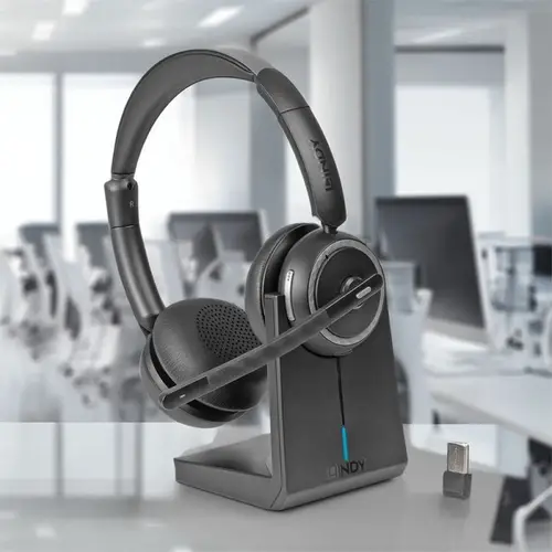 L118 Auriculares Alámbrico Diadema Oficina/Centro de llamadas USB Tipo C Bluetooth Base de carga Negro - Imagen 3
