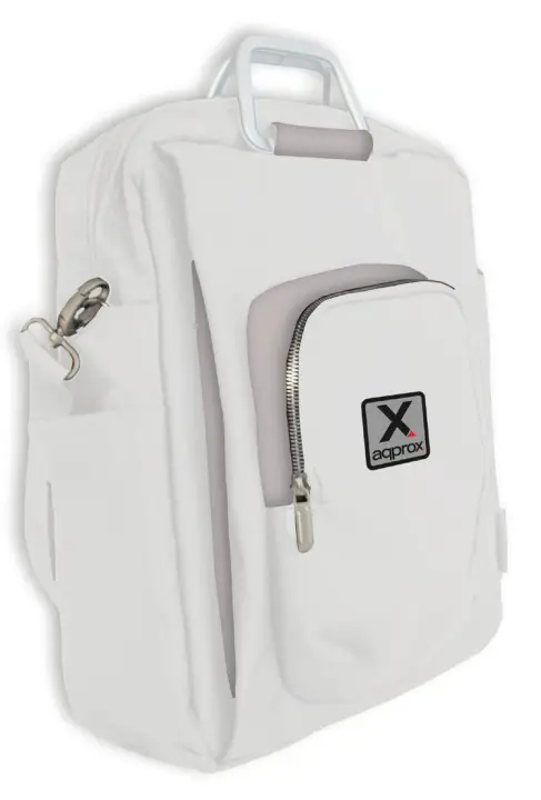 appNBST15x maletines para portátil 39,6 cm (15.6") Mochila bandolera Gris, Blanco