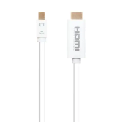 Cable conversor Mini DP a HDMI, Mini DP/M - HDMI/M, Blanco, 2.0 M - Imagen 2