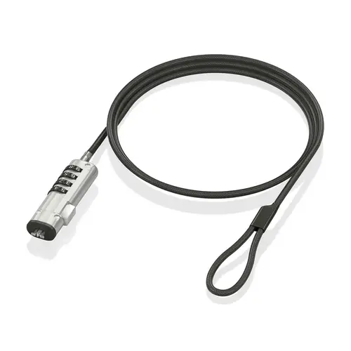 Cable de Seguridad tipo NANO con cerradura de combinación para ordenador, monitor, portátil 1.5m - Imagen 4