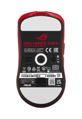 ROG Harpe II Ace RED ratón Juego mano derecha RF Wireless + Bluetooth + USB Type-A Óptico 42000 DPI - Imagen 2