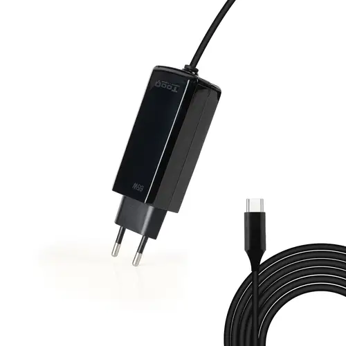 Cargador de portátil GAN USB-C PD 45W, Negro - Imagen 1