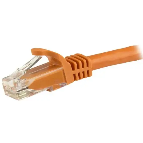 Cable de 1m Naranja de Red Gigabit Cat6 Ethernet RJ45 sin Enganche - Snagless - Imagen 2
