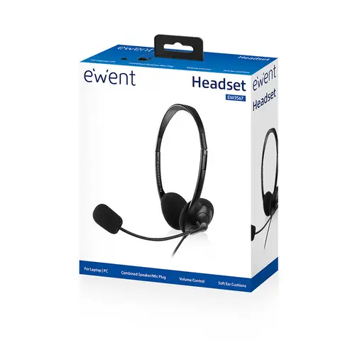 EW3567 auricular y casco Auriculares Alámbrico Diadema Llamadas/Música Negro - Imagen 2
