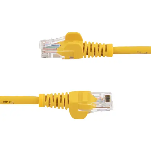 Cable de 2m Amarillo de Red Fast Ethernet Cat5e RJ45 sin Enganche - Cable Patch Snagless - Imagen 3