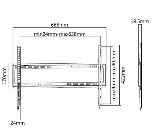 650333 Soporte fijo de pared para TV de 37"-75 - Imagen 6