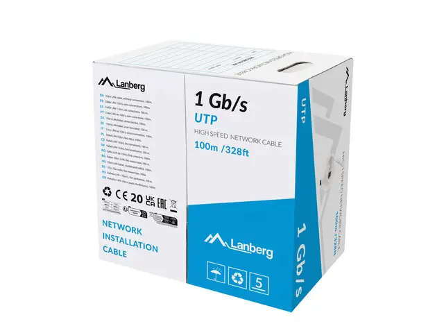 LCU6-10CC-0100-S cable de red Gris 100 m U/UTP (UTP)