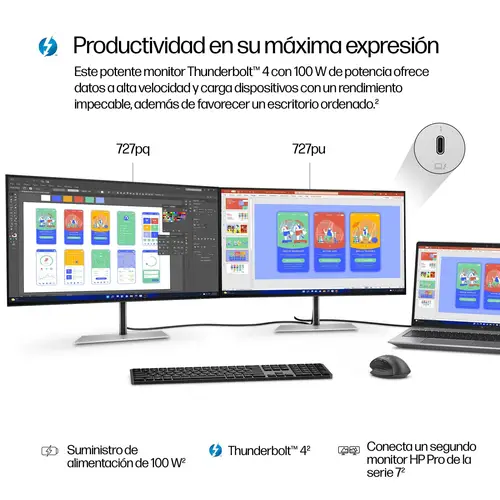 Series 7 Pro Monitor de alta definición cuádruple Thunderbolt 4 Pro de la serie 7 de 27 pulgadas: 727pu - Imagen 9
