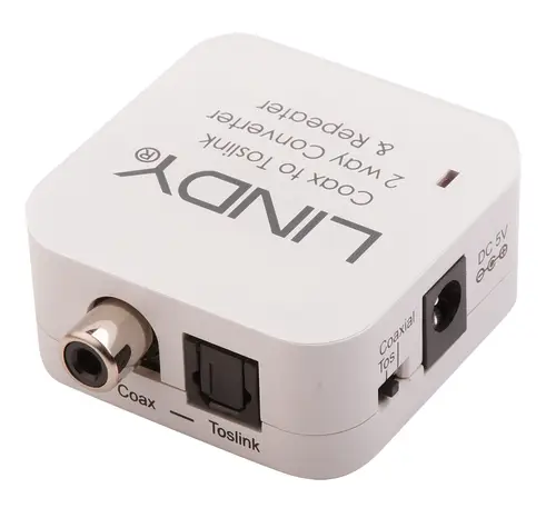 70411 cambiador de género para cable Toslink RCA Blanco - Imagen 1