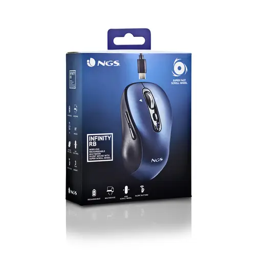 INFINITY RB ratón Oficina Ambidextro RF Wireless + Bluetooth Óptico 3200 DPI - Imagen 7