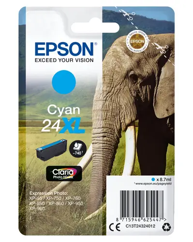 Elephant Cartucho 24XL cian - Imagen 1