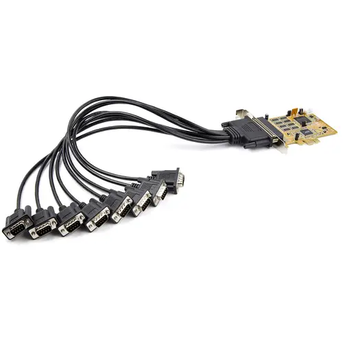 Tarjeta Adaptadora PCI Express Serie de 8 Puertos RS232 - Tarjeta Serial PCIe - DB9 UART 16C1050 - Tarjeta de Expansión Controladora Adaptador Serie Multipuertos - con Protección ESD de 15kV - para Windows y Linux - Imagen 5