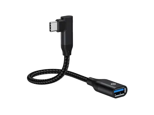 ABBY19B cambiador de género para cable USB-C USB-A Negro - Imagen 4