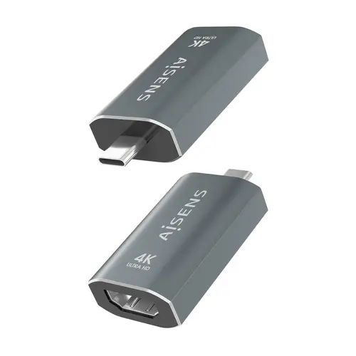 Adaptador Conversor Aluminio USB-C a HDMU 4K@60Hz, USB-C/M-HDMI/H, Gris - Imagen 3