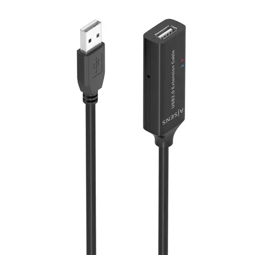 Cable USB 2.0 Prolongador con Amplificador, Tipo A/M-A/H, Negro, 15m - Imagen 1