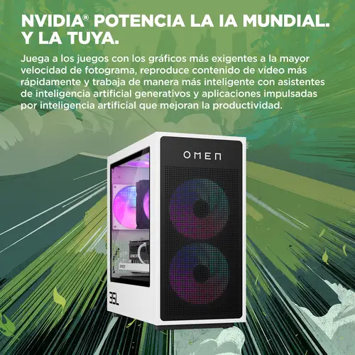 OMEN 35L Gaming Desktop GT16-0099ns PC Intel® Core i5 i5-14400F 32 GB DDR5-SDRAM NVIDIA GeForce RTX 5060 Ti Windows 11 Home Torre AI PC Negro - Imagen 7