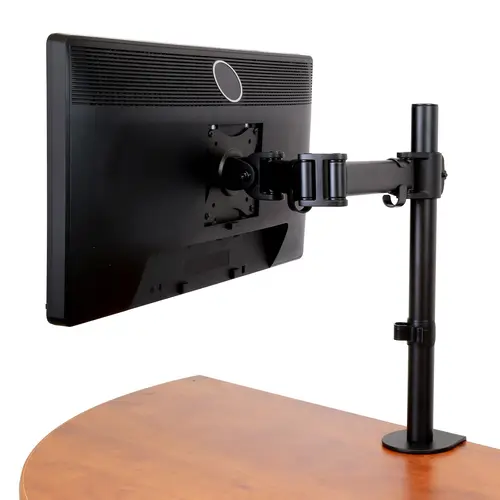 Soporte VESA de Sobremesa para 1 Monitor - Base para Pantallas VESA de hasta 34" con Mástil Articulado - Altura Ajustable - de Montaje mediante Abrazadera/ Ojal - Negro - Imagen 5