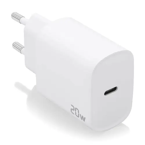 Cargador USB-C PD3.0 1 Puerto 1xUSB-C 20W, Blanco - Imagen 1