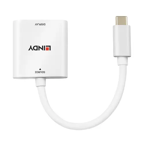 43339 adaptador de cable de vídeo 0,1 m USB Tipo C HDMI Blanco - Imagen 2