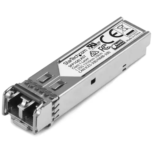 MóduloTransceptor SFP Compatible con el Modelo SFP-1GE-LX de Juniper - 1000BASE-LX - Fibra Monomodo (SMF) de 1 GbE - SFP Ethernet Gigabit 1Gb - LC - 10km - 1310 nm - DDM - Imagen 1