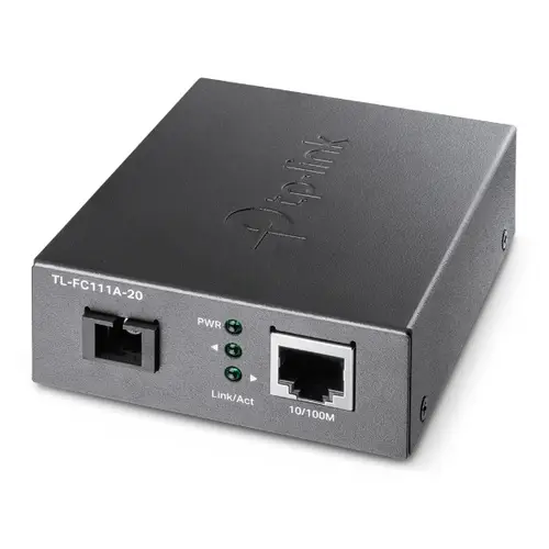 TL-FC111A-20 convertidor de medio 100 Mbit/s Monomodo Negro - Imagen 1