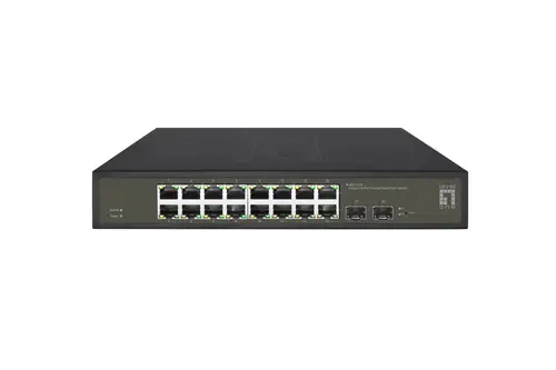 GES-2118 switch Gestionado L2 Gigabit Ethernet (10/100/1000) Negro - Imagen 1