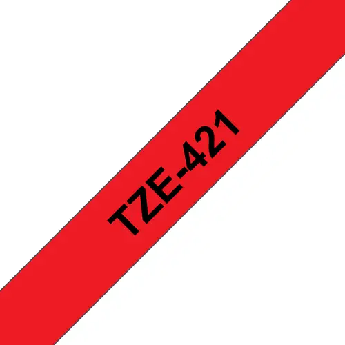TZE-421 cinta para impresora de etiquetas Negro sobre rojo - Imagen 1