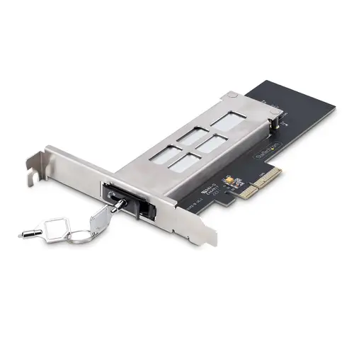 Tarjeta PCIe x4 a SSD NVMe M.2 - Rack Móvil Backplane con Bandeja Removible Hot Swap Intercambiable en Caliente - Bahía de Unidad PCIe 4.0/3.0 - con Llave - Imagen 1