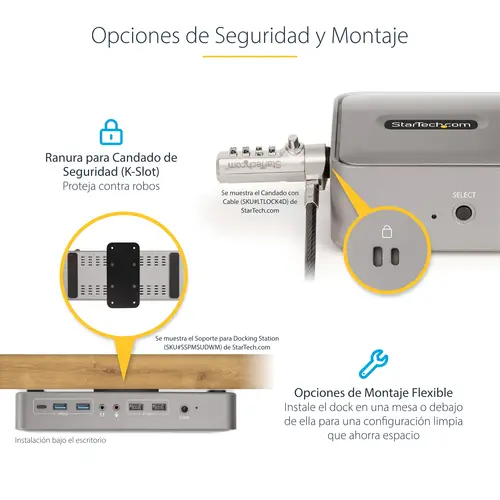 Docking Station KVM USB-C para Portátil - Replicador de Puertos USB Tipo C para 2 Monitores DisplayPort 4K 60Hz - Hub 5x USB - PD 90/45W para 2 Portátiles - Win Mac - Imagen 12