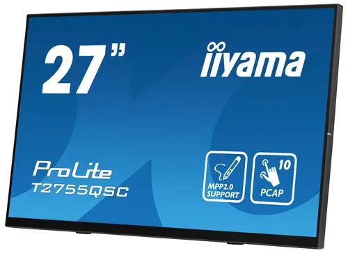 ProLite T2755QSC-B1 pantalla para PC 68,6 cm (27") 2560 x 1440 Pixeles Full HD LCD Pantalla táctil Negro - Imagen 7