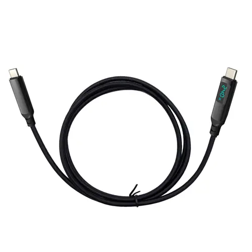 Thunderbolt 4/USB4 Class Pro Cable 240W with LCD (40 Gbps, 150 cm) - Imagen 1