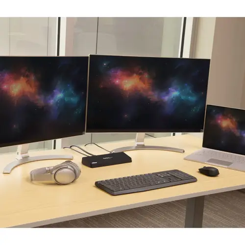 Docking Station USB 3.0 para 2 Monitores HDMI y DisplayPort 4K - USB 3.0 a 4x USB-A, Ethernet, HDMI y DP - Replicador de Puertos Universal para Ordenador Portátil Mac/Win - Imagen 6