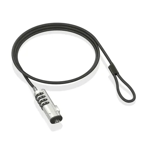 Cable de Seguridad tipo NANO con cerradura de combinación para ordenador, monitor, portátil 1.5m - Imagen 3