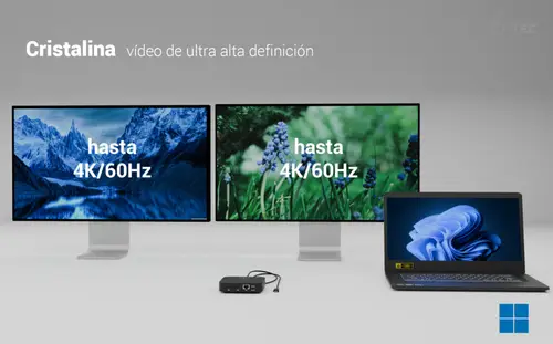 USB-C Dual HDMI Docking Station with Power Delivery 100 W - Imagen 8