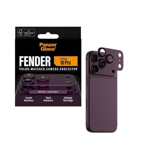 ® Fender Camera Lens Protector Dark Cherry iPhone 18 Pro Protector de pantalla 1 pieza(s) - Imagen 5